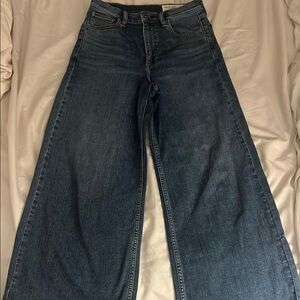 Rag & Bone Indigo Blue Wide-Leg Flare Jeans